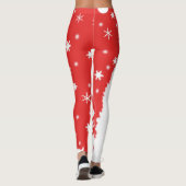Snowflakes voor prettige kerstwinter leggings (Achterkant)