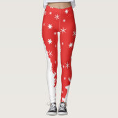 Snowflakes voor prettige kerstwinter leggings (Voorkant)