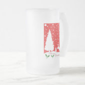 Snowflakes voor prettige kerstwinter matglas bierpul (Voorkant rechts)