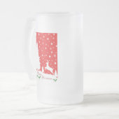Snowflakes voor prettige kerstwinter matglas bierpul (Voorkant links)