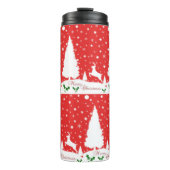 Snowflakes voor prettige kerstwinter thermosbeker (Voorkant)