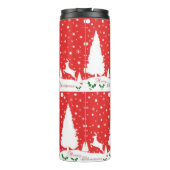 Snowflakes voor prettige kerstwinter thermosbeker (Achterkant)