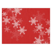 Snowflakes voor rode en witte kerst tafelkleed (Voorkant (Horizontaal))