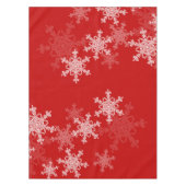 Snowflakes voor rode en witte kerst tafelkleed (Voorkant)