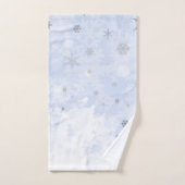 Snowflakes voor smeltkroes op babyblauwe pastelkle bad handdoek (Handdoek)