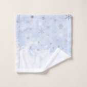 Snowflakes voor smeltkroes op babyblauwe pastelkle bad handdoek (Wasdoekje)