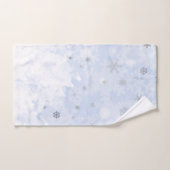 Snowflakes voor smeltkroes op babyblauwe pastelkle bad handdoek (Handdoek)