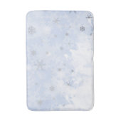 Snowflakes voor smeltkroes op babyblauwe pastelkle badmat (Voorkant Verticaal)
