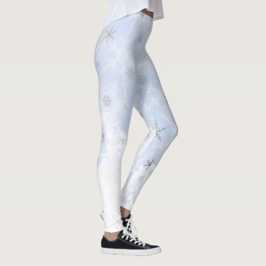 Snowflakes voor smeltkroes op babyblauwe pastelkle leggings (Rechts)