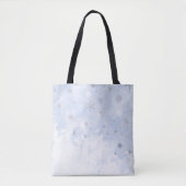 Snowflakes voor smeltkroes op babyblauwe pastelkle tote bag (Voorkant)