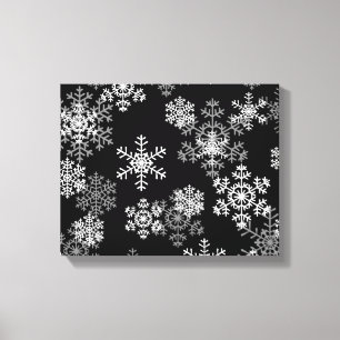 Snowflakes voor vakantiedoek canvas afdruk