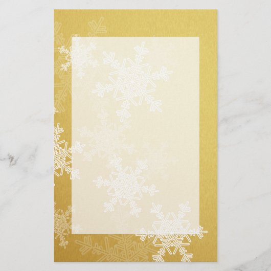 Snowflakes, voor witte kerst briefpapier (Voorkant)