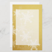 Snowflakes, voor witte kerst briefpapier (Voorkant / Achterkant)