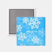 Snowflakes voor witte kerst magneet (Voorkant / Achterkant)