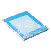 Snowflakes voor witte kerst notitieblok (Schuin)