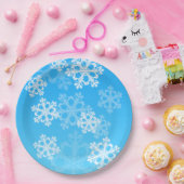 Snowflakes voor witte kerst papieren bordje (Feest)