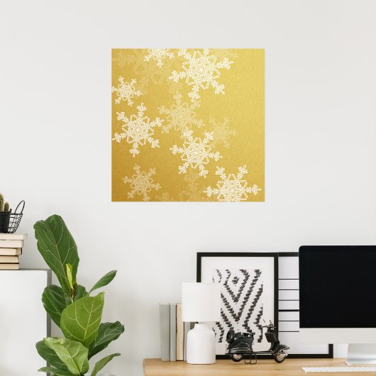 Snowflakes, voor witte kerst poster (Thuiskantoor)
