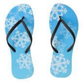 Snowflakes voor witte kerst teenslippers (Voetbed)