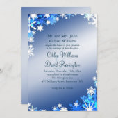 Snowflakes Wedding 2 Kaart (Voorkant / Achterkant)