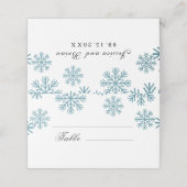Snowflakes Wedding Plaatskaartje (Buitenkant ongevouwen)