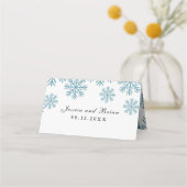 Snowflakes Wedding Plaatskaartje (Achterkant)