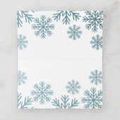 Snowflakes Wedding Plaatskaartje (Binnenkant ongevouwen)