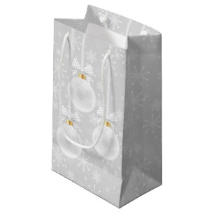 Snowflakes White Ornament Kerstfeestdag Klein Cadeauzakje