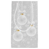 Snowflakes White Ornament Kerstfeestdag Klein Cadeauzakje (Voorkant)