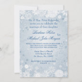 Snowflakes white Silver Blue Weddenschap Kaart (Voorkant)