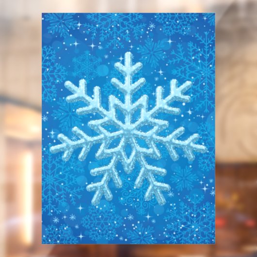 Snowflakes Window Cling Raamsticker (Vel 2)