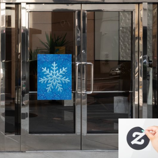 Snowflakes Window Cling Raamsticker (Kantoordeur)