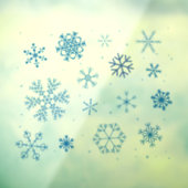 Snowflakes Window Cling Raamsticker (Vel 3)