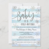 Snowflakes Winter Baby shower Uitnodiging (Voorkant)