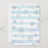 Snowflakes Winter Baby shower Uitnodiging (Achterkant)