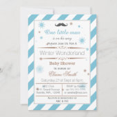 Snowflakes winter baby shower uitnodiging (Voorkant)