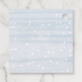 Snowflakes Winter Boy Baby shower Dank u Bedankjes Labels (Achterkant)