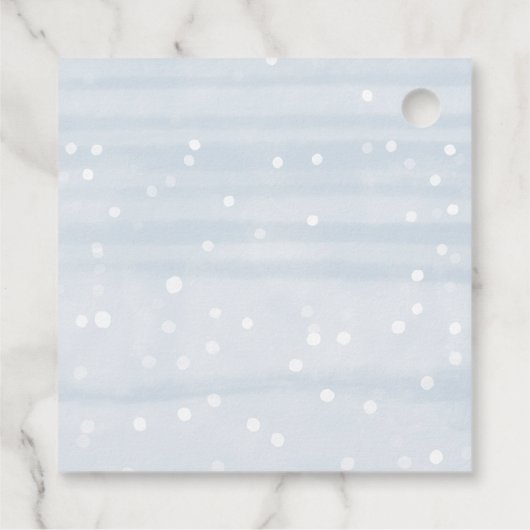 Snowflakes Winter Boy Baby shower Dank u Bedankjes Labels (Achterkant)