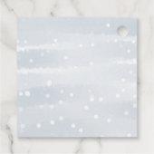Snowflakes Winter Boy Baby shower Dank u Bedankjes Labels (Achterkant)
