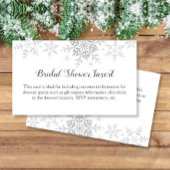 Snowflakes Winter Bridal Shower Invitation Insert Informatiekaartje
