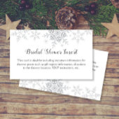 Snowflakes Winter Bridal Shower Invitation Insert Informatiekaartje