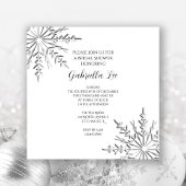 Snowflakes Winter Bridal Shower Kaart