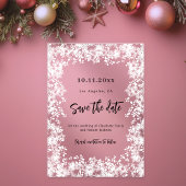 Snowflakes winter clear wedding Save the Date card Acryl Uitnodigingen