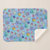 Snowflakes Winter Colorful  Tiedye Patroon Sherpa Deken (Voorkant (horizontaal))