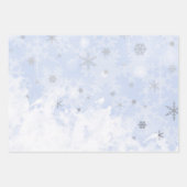 Snowflakes winter Elegant pastelkleuren kerstkleur Inpakpapier Vel (Voorkant 3)