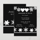 Snowflakes Winter Engagement Party Kaart (Voorkant / Achterkant)