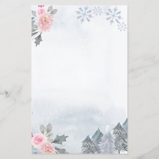 Snowflakes Winter Floral die mama het beste spel k (Achterkant)