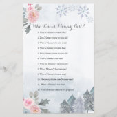 Snowflakes Winter Floral die mama het beste spel k (Voorkant)