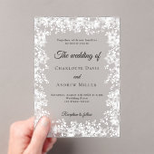 Snowflakes winter frosted wedding acryl uitnodigingen (Insitu (Draagbaar))