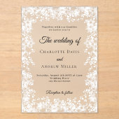 Snowflakes winter frosted wedding acryl uitnodigingen (Voorkant)