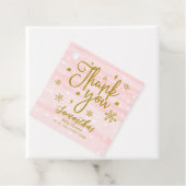 Snowflakes Winter Girl Baby shower Dank je Bedankjes Labels (In situ)